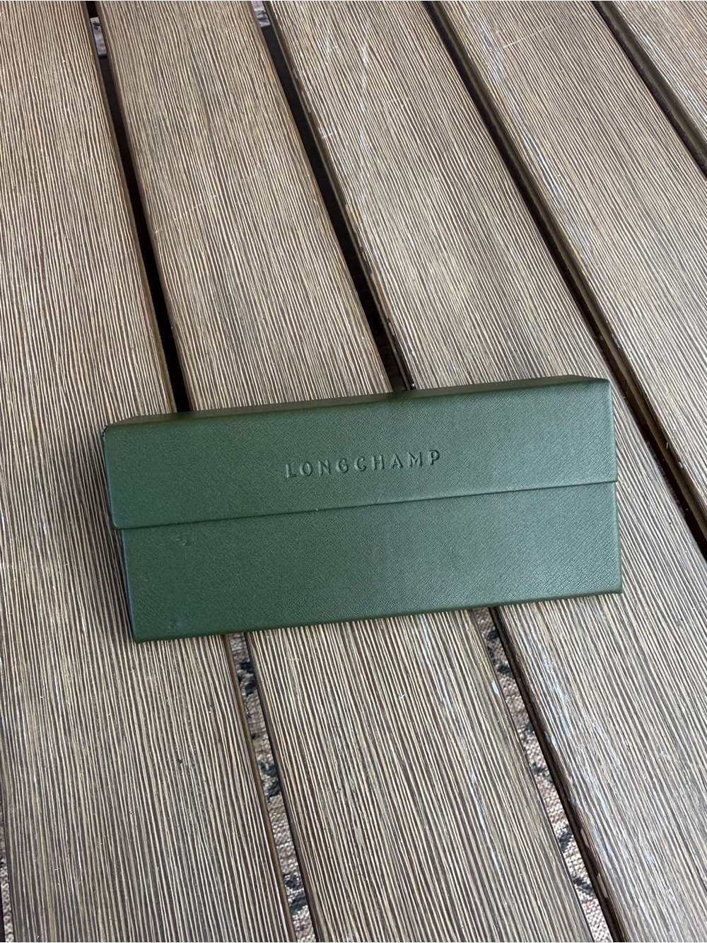 Longchamp Green Folding Eyeglasses Sunglasses Case Lime Interior